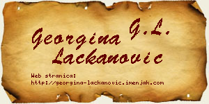 Georgina Lackanović vizit kartica